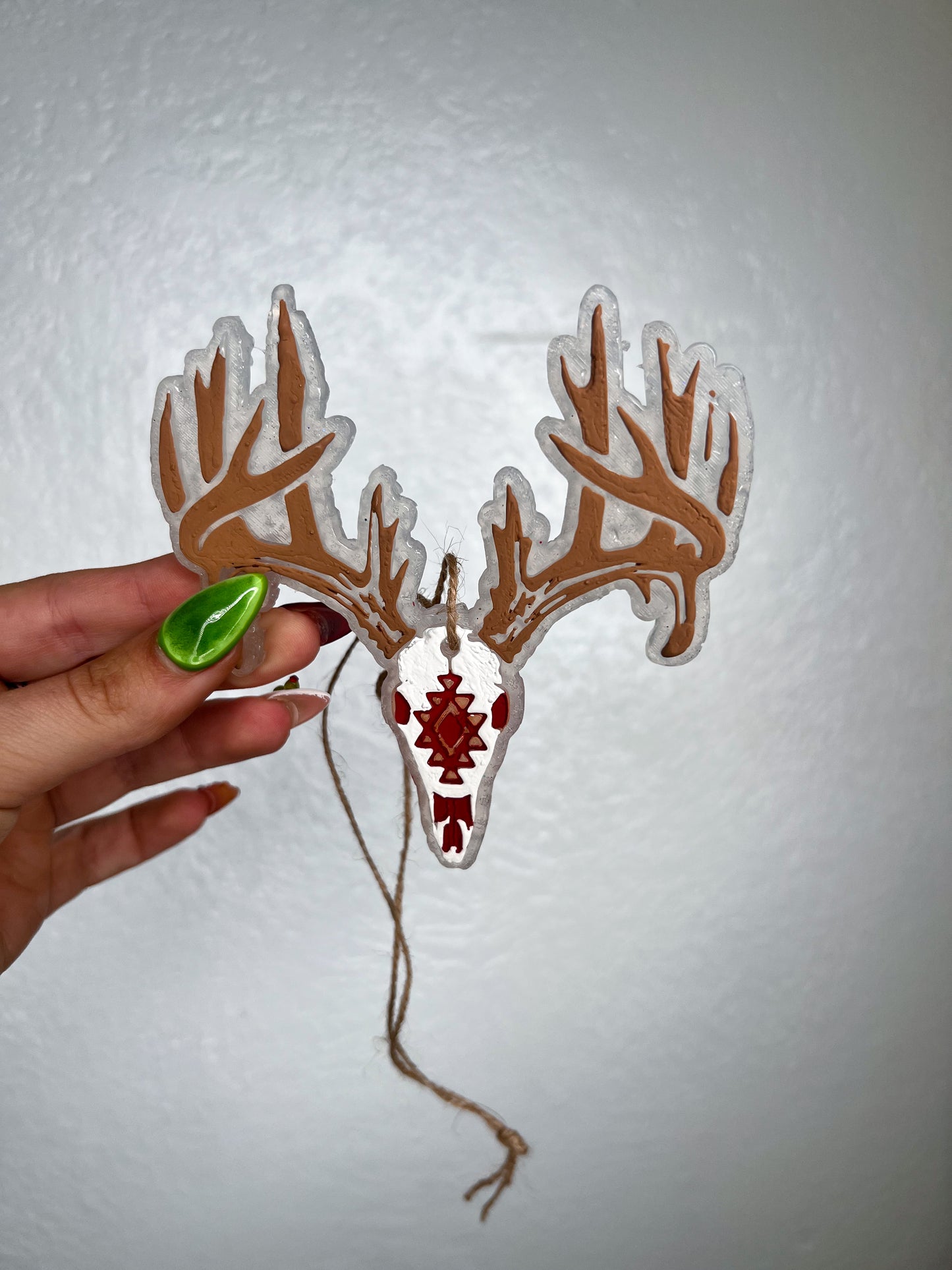 Men’s Aztec Deer Skull Car Freshie-Southern Creek Wholesale-Fierce-Red-The Twisted Chandelier