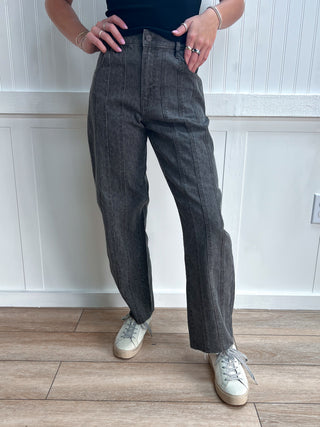 Sammie Brown Cheetah Seamed Barrel Jeans-Pants-Hidden Jeans-bottoms,FD 04/14/26-The Twisted Chandelier