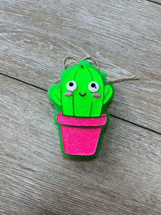 Smiley Cactus Car Freshie-Car Freshie-Southern Creek Wholesale-The Twisted Chandelier