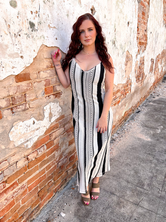 Carmen Stripe Crochet Cami Maxi Dress With Open Back-Dress-idem ditto-Bin B3,DJR,FD 05/27/25-The Twisted Chandelier