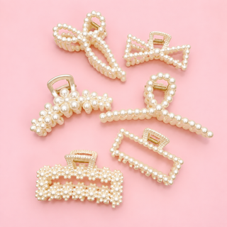 Pearl Hair Claw Clips-JOSSLYN by wall to wall-The Twisted Chandelier