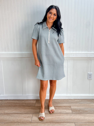 Amelia Gingham Midi Dress-Dress-ENTRO-DJR,FD 07/08/26-The Twisted Chandelier