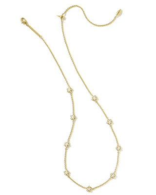 Kendra Scott Jane Strand Necklace Gold White Enamel-Necklace-Kendra Scott-N01479GLD-The Twisted Chandelier