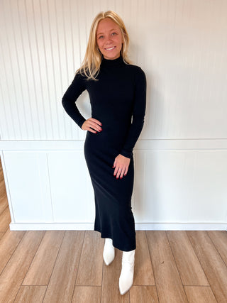 Layla Long Sleeve Turtle Neck Brushed Rib Long Dress-Active Basic | Active USA-02/10/26,03/02/26,DJR,FD 12/08/25,OGP 59.99,Winter bin-The Twisted Chandelier