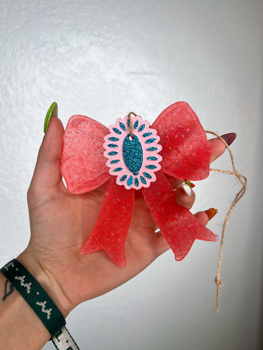 Bow with Squash Blossom Car Freshie-Southern Creek Wholesale-Dragon berry-Pink / Blue-The Twisted Chandelier