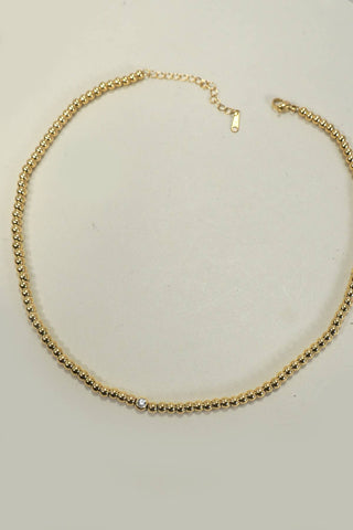 18K Stainless Steel Tarnish Free Beaded Necklace-JOSSLYN by wall to wall-The Twisted Chandelier