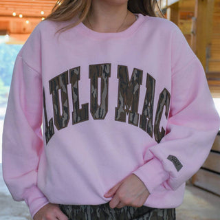 Lulu Mac Sweatshirt - Light Pink & Mossy Oak Bottomland-Sweatshirt-Girlie Girl Originals-NewArrival,Tops Collection-The Twisted Chandelier