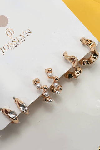 Multi Classic Hoop Trio Earrings-JOSSLYN by wall to wall-80E6916-The Twisted Chandelier