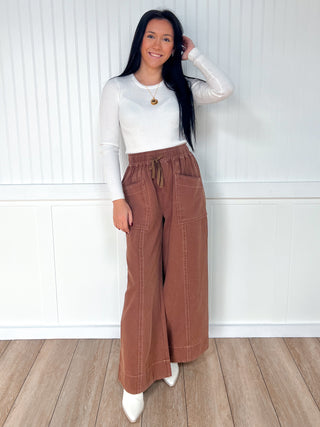 Collins Mineral Wash Wide Leg Elastic Waist Twill Pants-Pants-mittoshop-bottoms,FD 01/21/26-The Twisted Chandelier