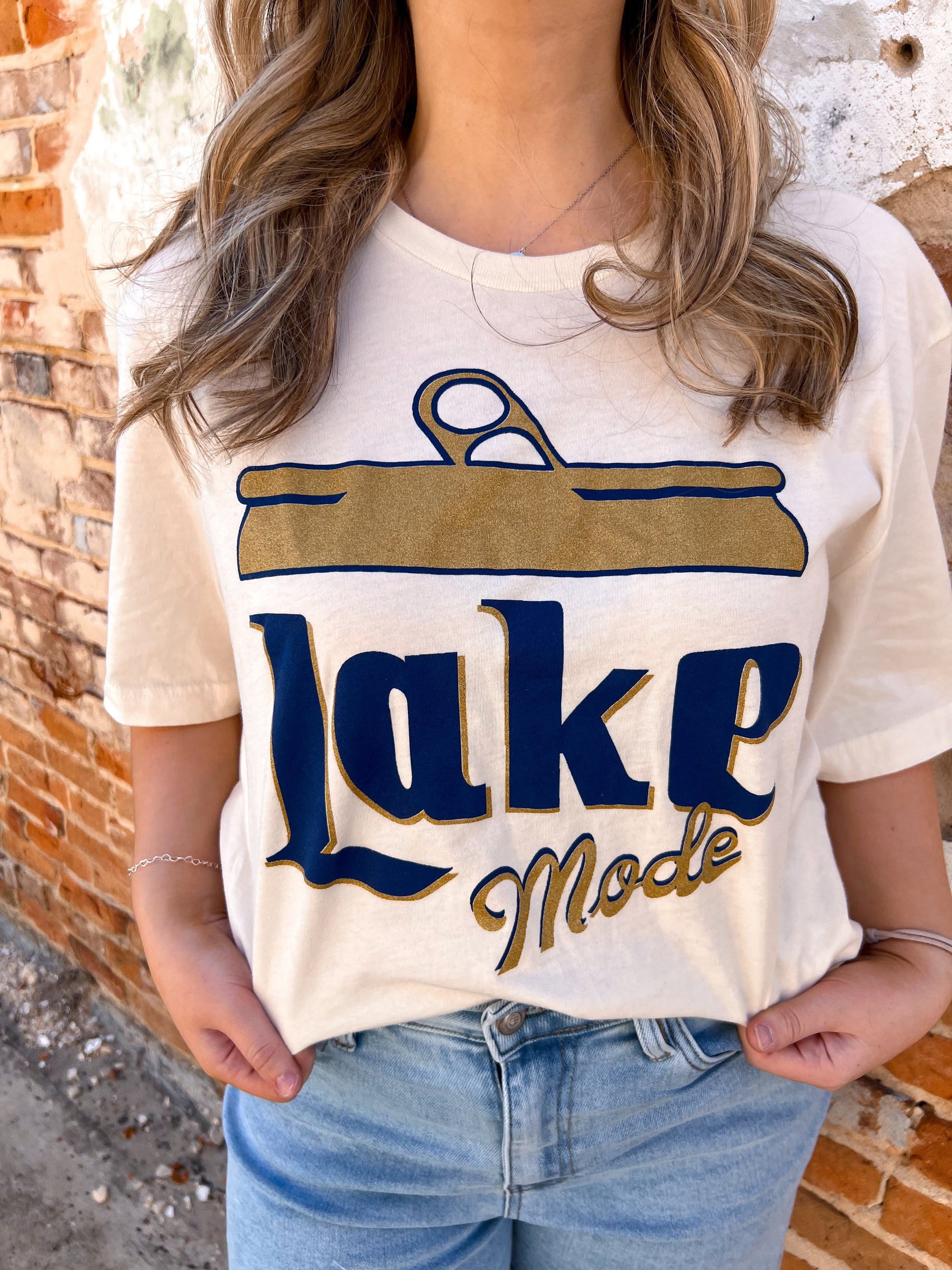 Lake Mode Graphic Tee - Cream-Apparel & Accessories-Kissed Apparel-05/15/24, 1st md, 4/12/22, 5343P2-3001-SCR, APRIL2022, bin t6, Mystery XL -LMXO7-The Twisted Chandelier