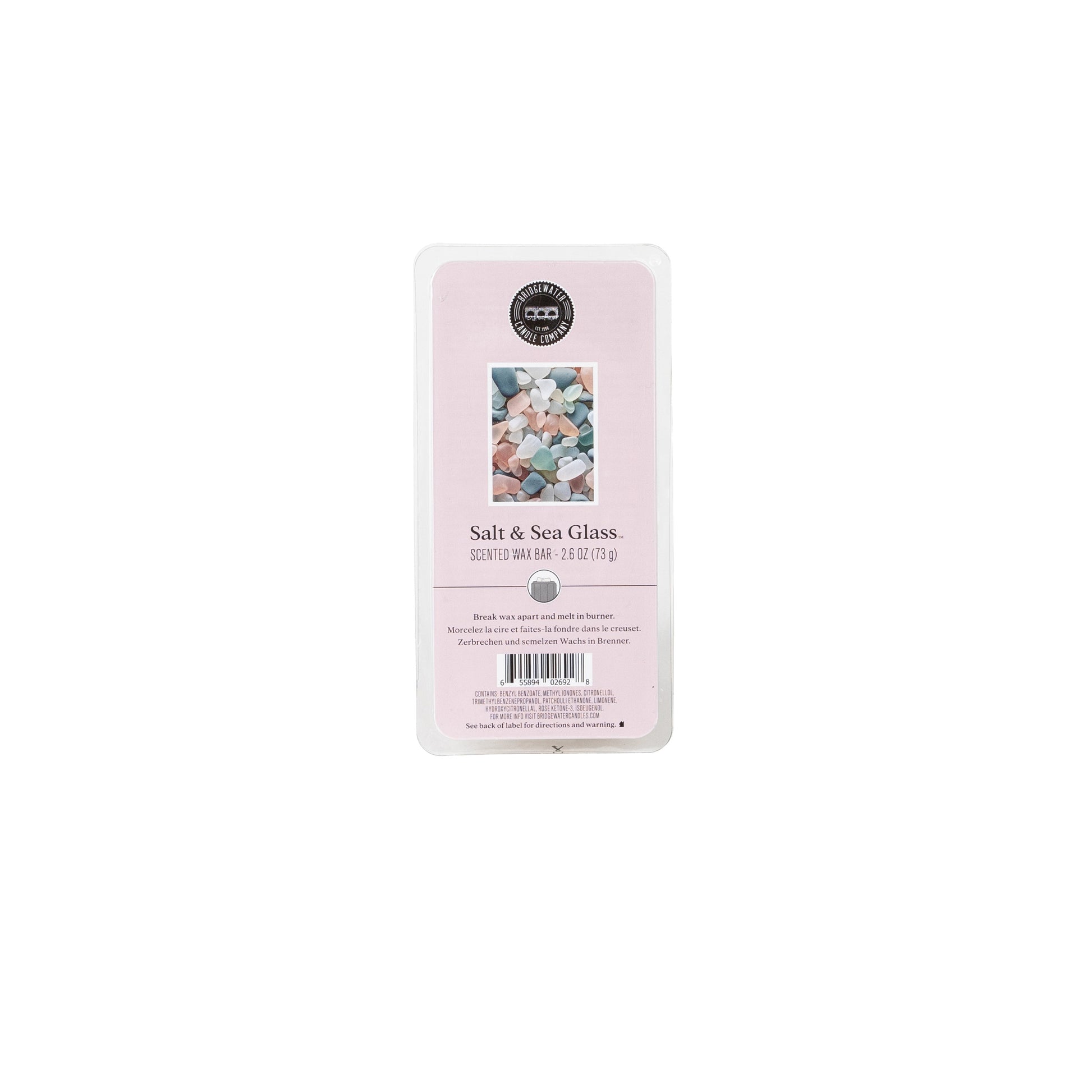 Bridgewater Scented Wax Bar Salt & Sea Glass-Candles-Bridgewater-1000002531,TTCB2549-The Twisted Chandelier