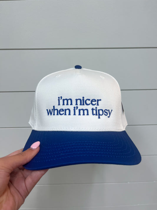 I'm Nicer When I'm Tipsy Trucker Hat Vintage-Katydid-The Twisted Chandelier