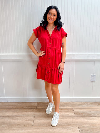 Lucy Dolman Short Sleeve Ruffled Lyocell Mini Dress-Dress-Active Basic | Active USA-05/26/26,DJR,FD 02/03/26,OGP 49.99,RWB-The Twisted Chandelier