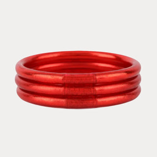 BuDhaGirl Crimson All Weather Bangles (Set of 3) - Serenity Prayer