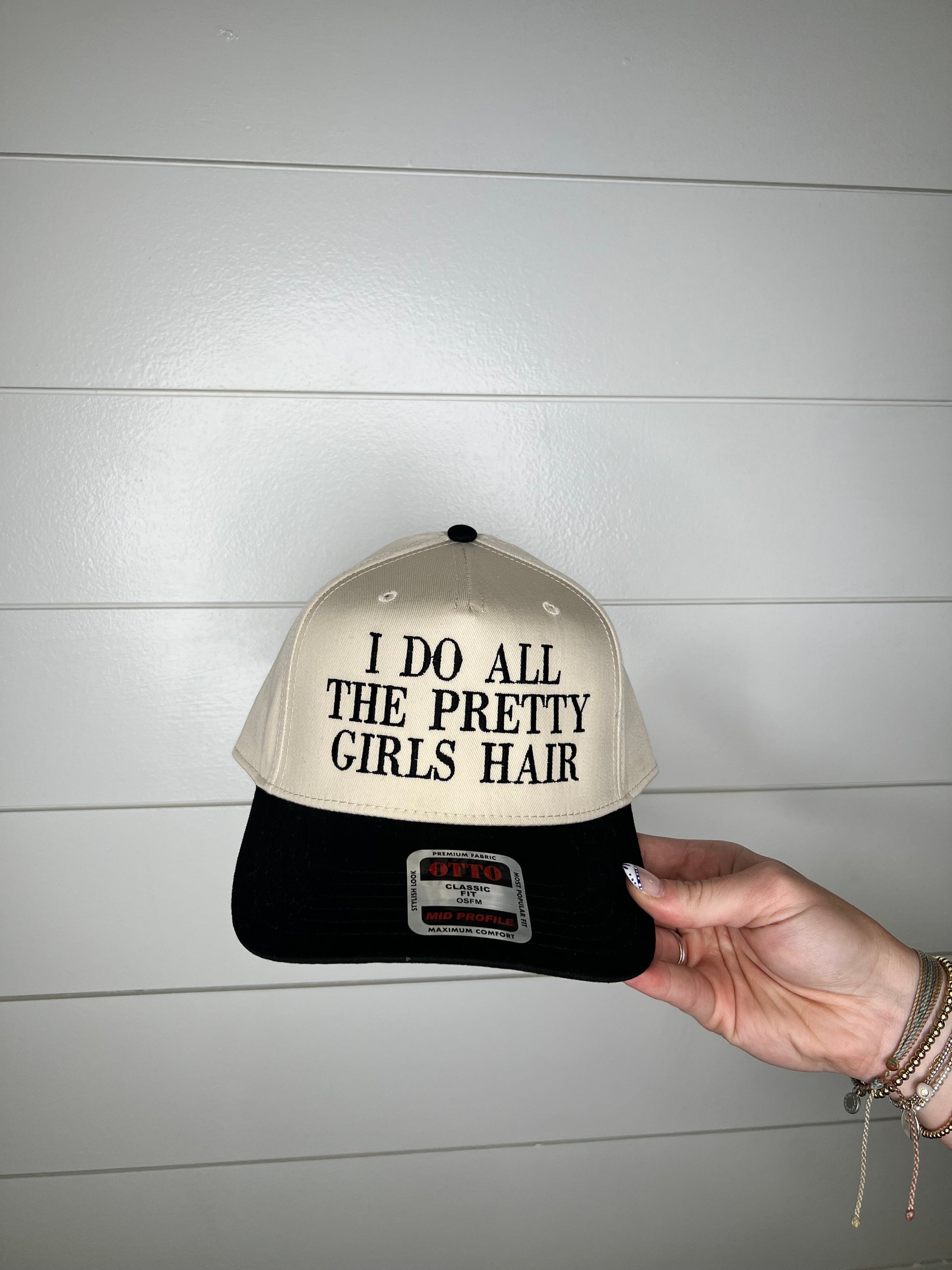 Pretty Girls Hair Embroidered Hat-Happy Hour-The Twisted Chandelier