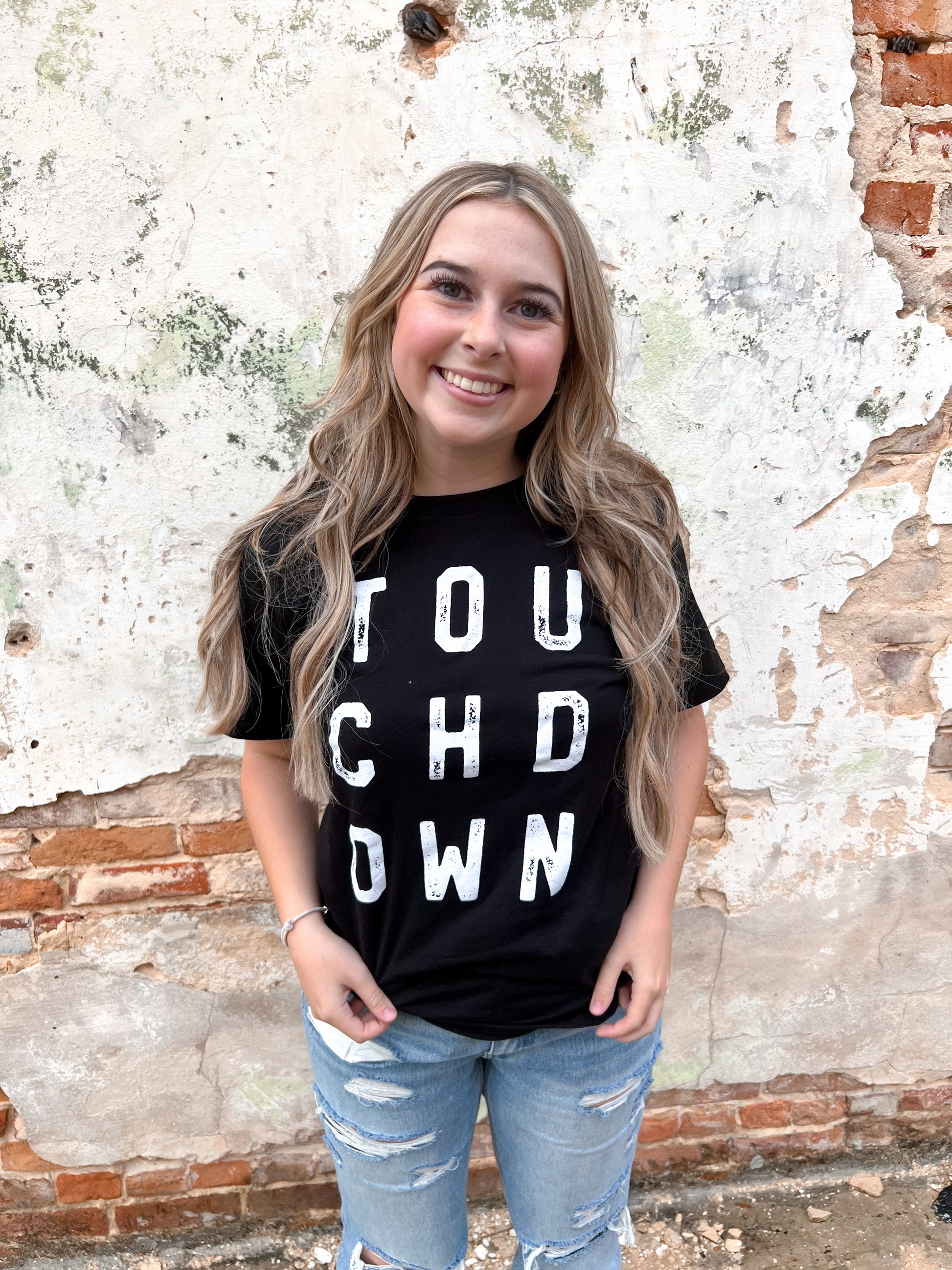 Touchdown Graphic Tee-Graphic T-Shirt-The Twisted Chandelier-$25 & Under Sale, 8/8/23, Bin a6, Tops Collection-The Twisted Chandelier