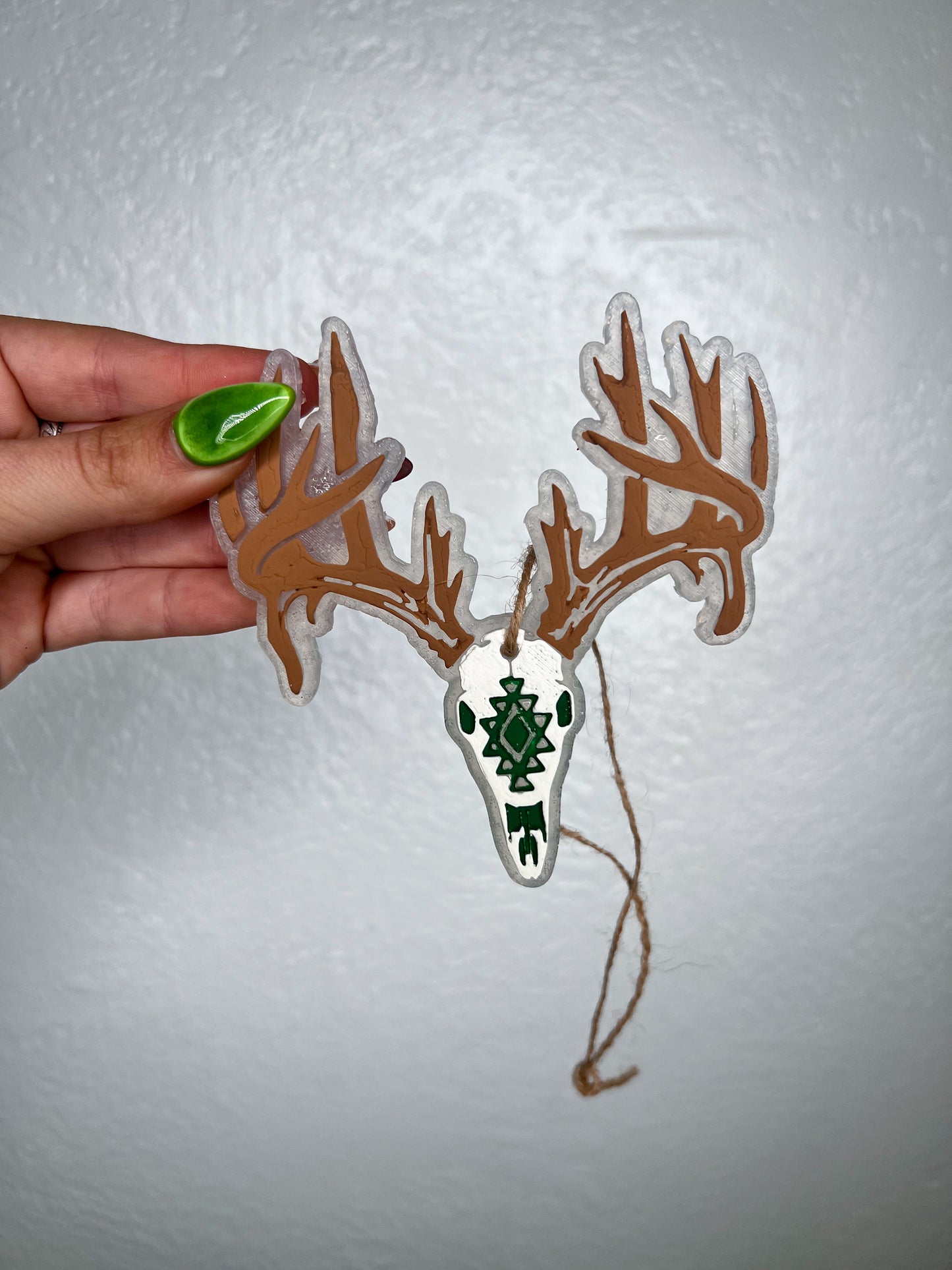 Men’s Aztec Deer Skull Car Freshie-Southern Creek Wholesale-Fierce-Green-The Twisted Chandelier