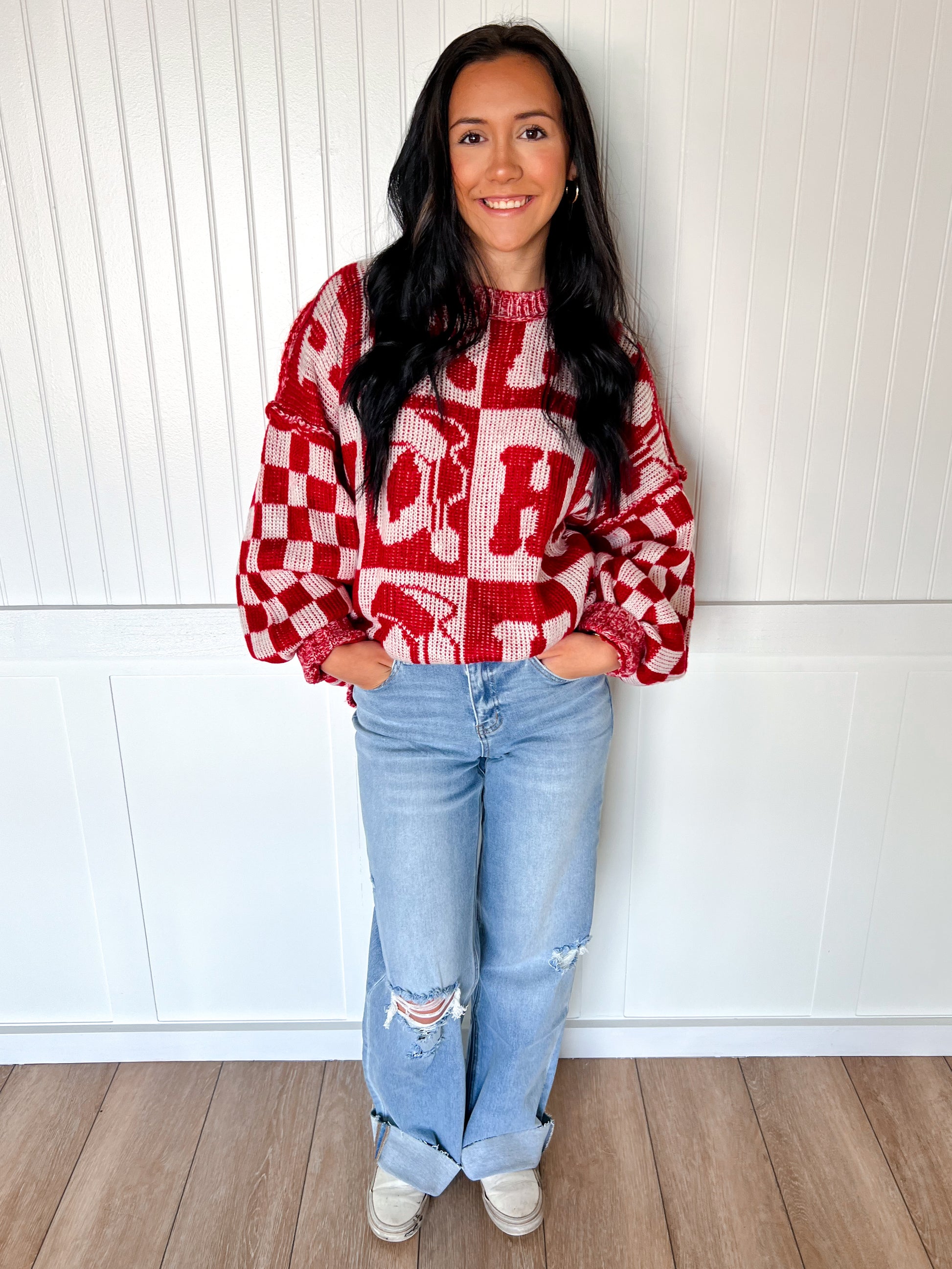 Oversized Sweater With Hohoho-Sweater-Fantastic Fawn-Bin a1,IFKT51707-09,OGP 58.95-The Twisted Chandelier