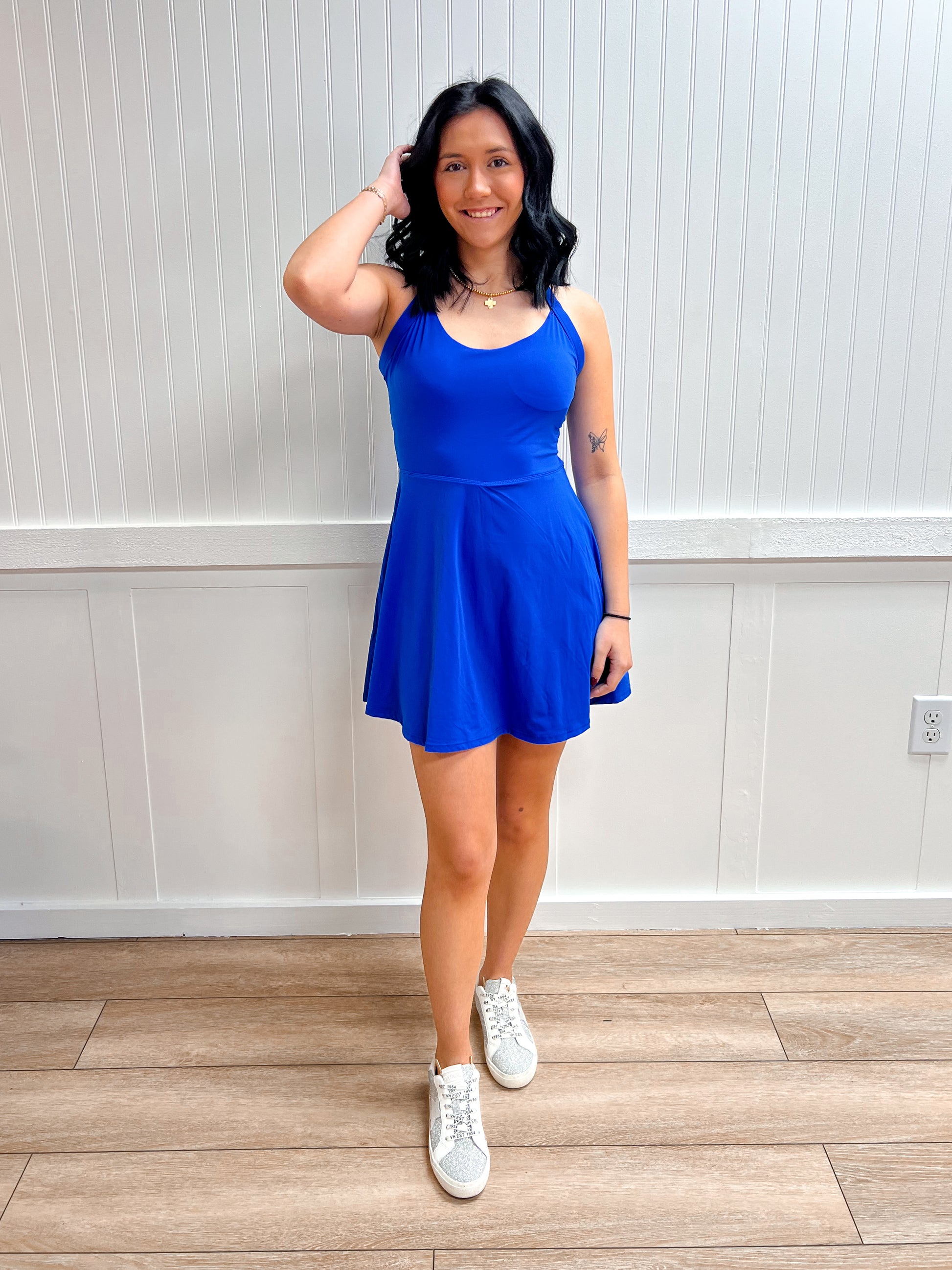 Delilah EcoActive Halter Dress-Mono B-The Twisted Chandelier