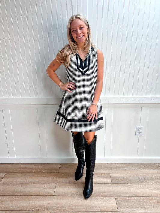 Presley Gingham Sleeveless Midi Dress