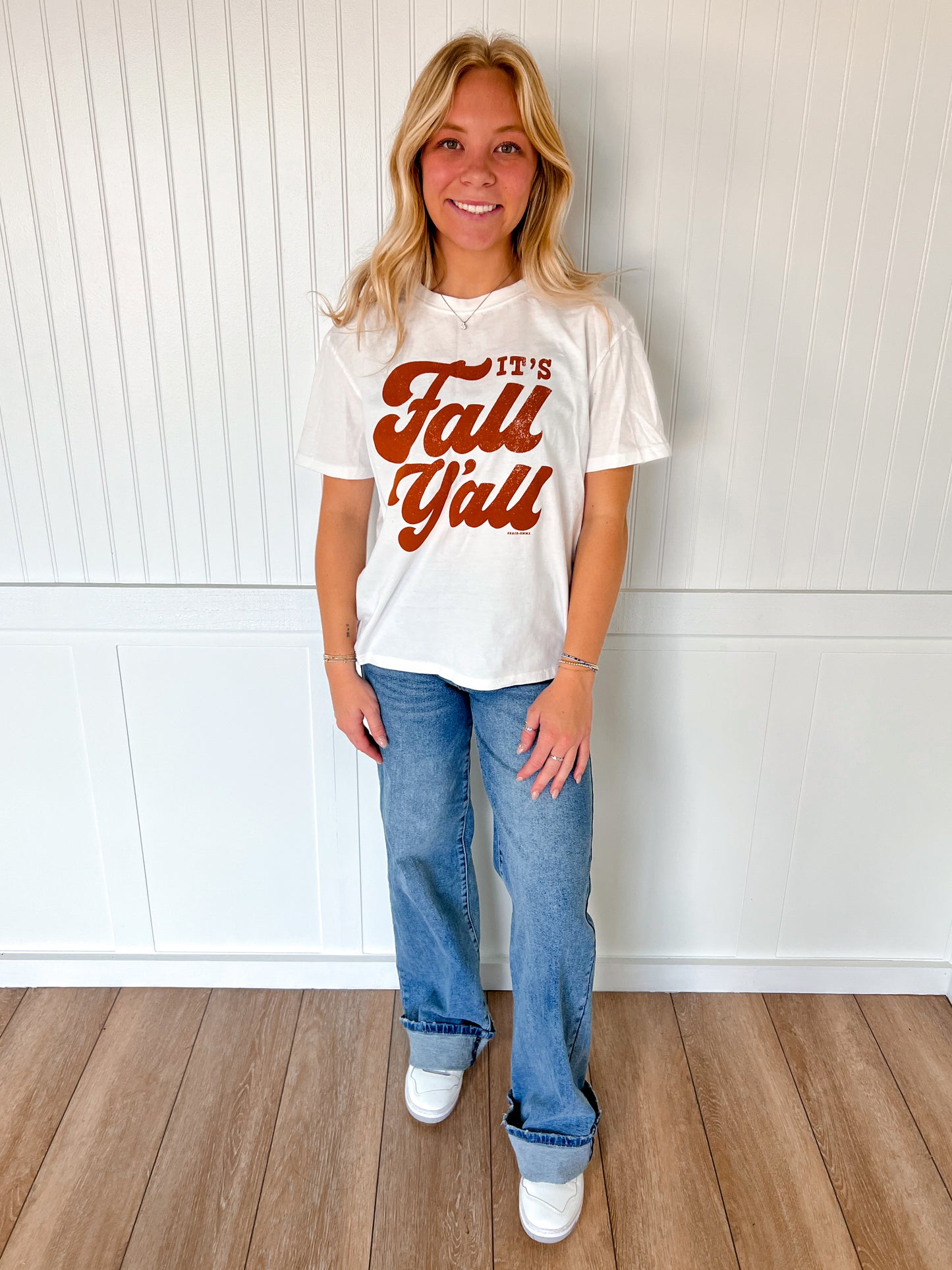 It's Fall Y'all Graphic Tee-Top-Southern Grace Wholesale-Bin B4-The Twisted Chandelier