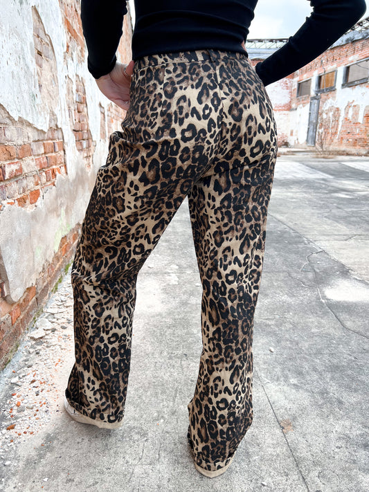 Carsyn Leopard Print Trousers-Pants-Rosa Clothing-BIN C4, bottoms, FD 12/09/24-The Twisted Chandelier