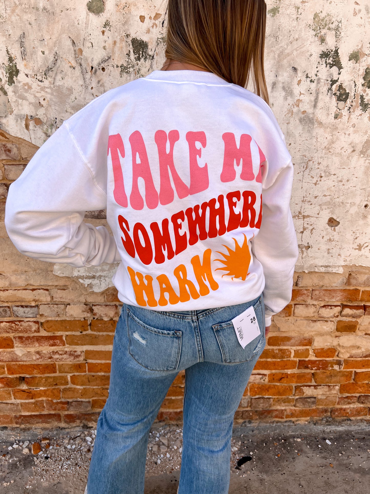 Take Me Somewhere Warm Sweatshirt-Top-friday+saturday-Bin b2, Max Retail-The Twisted Chandelier