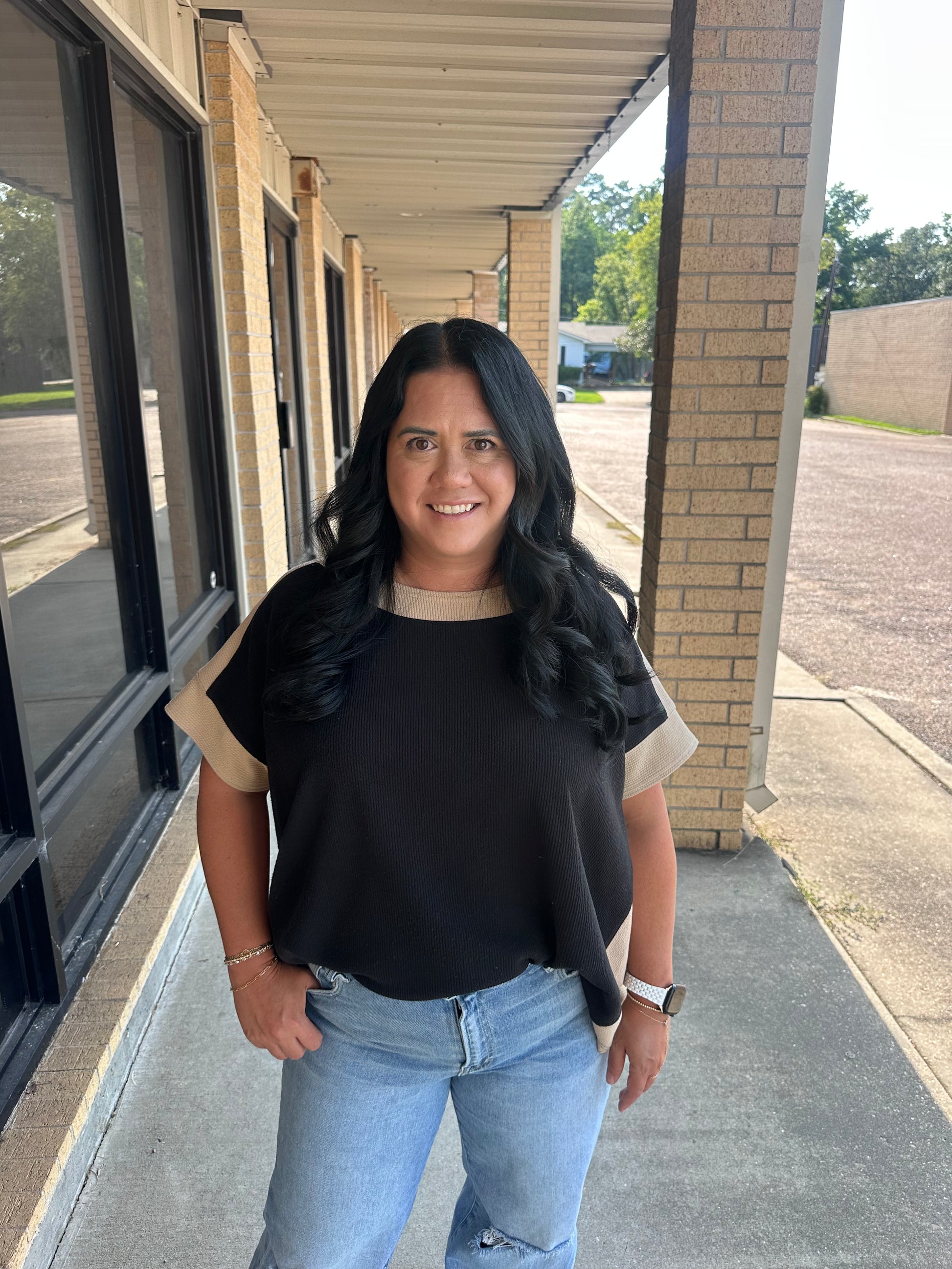 Malina Color Block Short Sleeve Top-top-ee:some-Bin a1,FD 8/5/25,TK14095,Tops Collection-The Twisted Chandelier