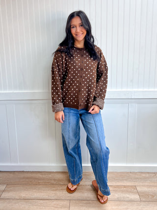 Fallon Sweet Dot Knit Cardigan