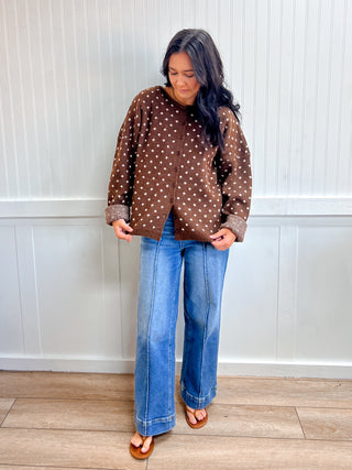 Fallon Sweet Dot Knit Cardigan