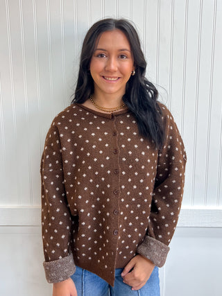 Fallon Sweet Dot Knit Cardigan