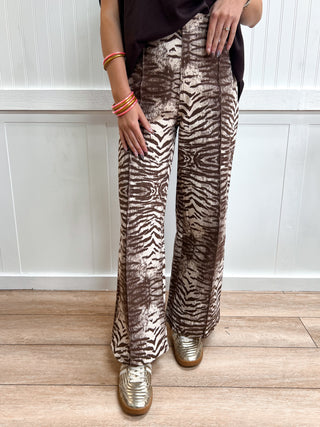 Savannah Animal Print Wide Leg Pants