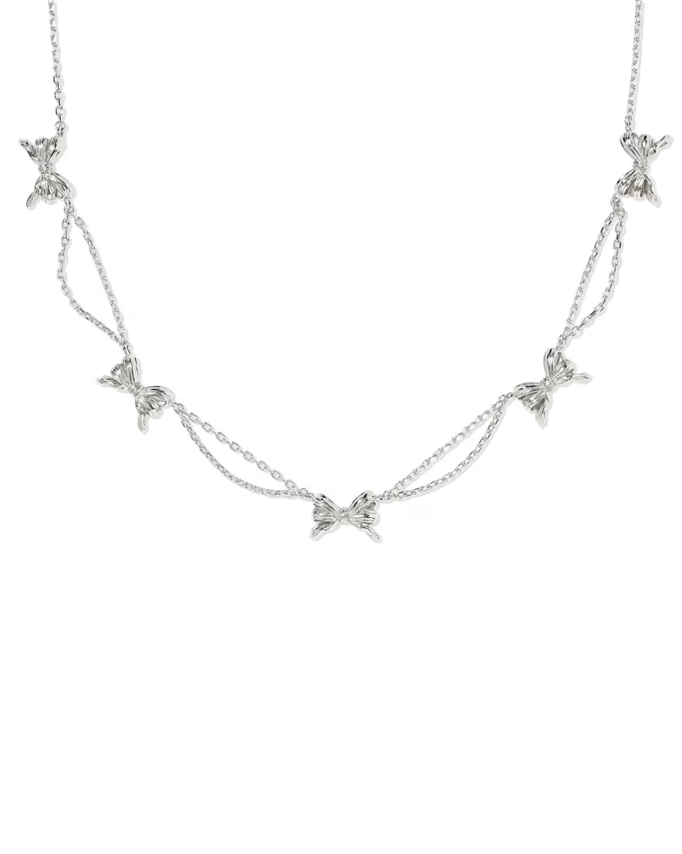 Kendra Scott Bow Strand Necklace Silver