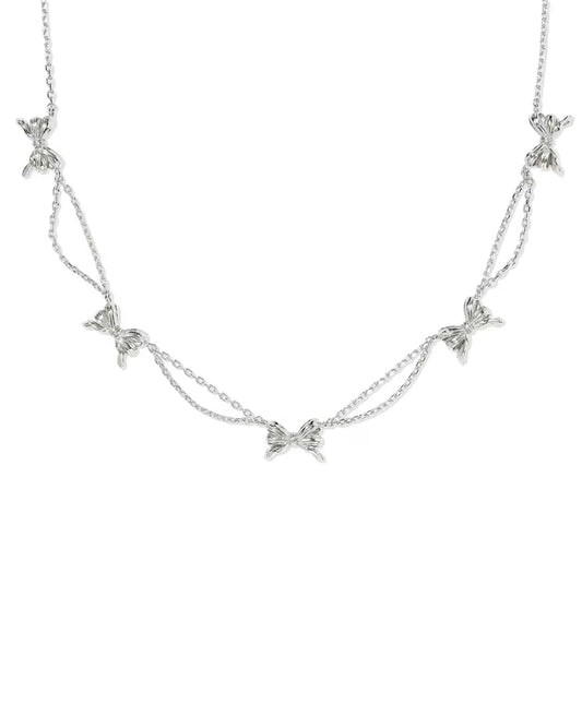 Kendra Scott Bow Strand Necklace Silver