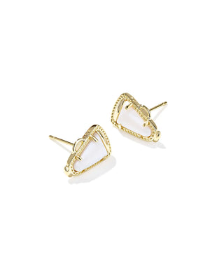 Kendra Scott Cheer Stud Earrings Gold White Mother Of Pearl-Earrings-Kendra Scott-08/21/25,E00850GLD-The Twisted Chandelier
