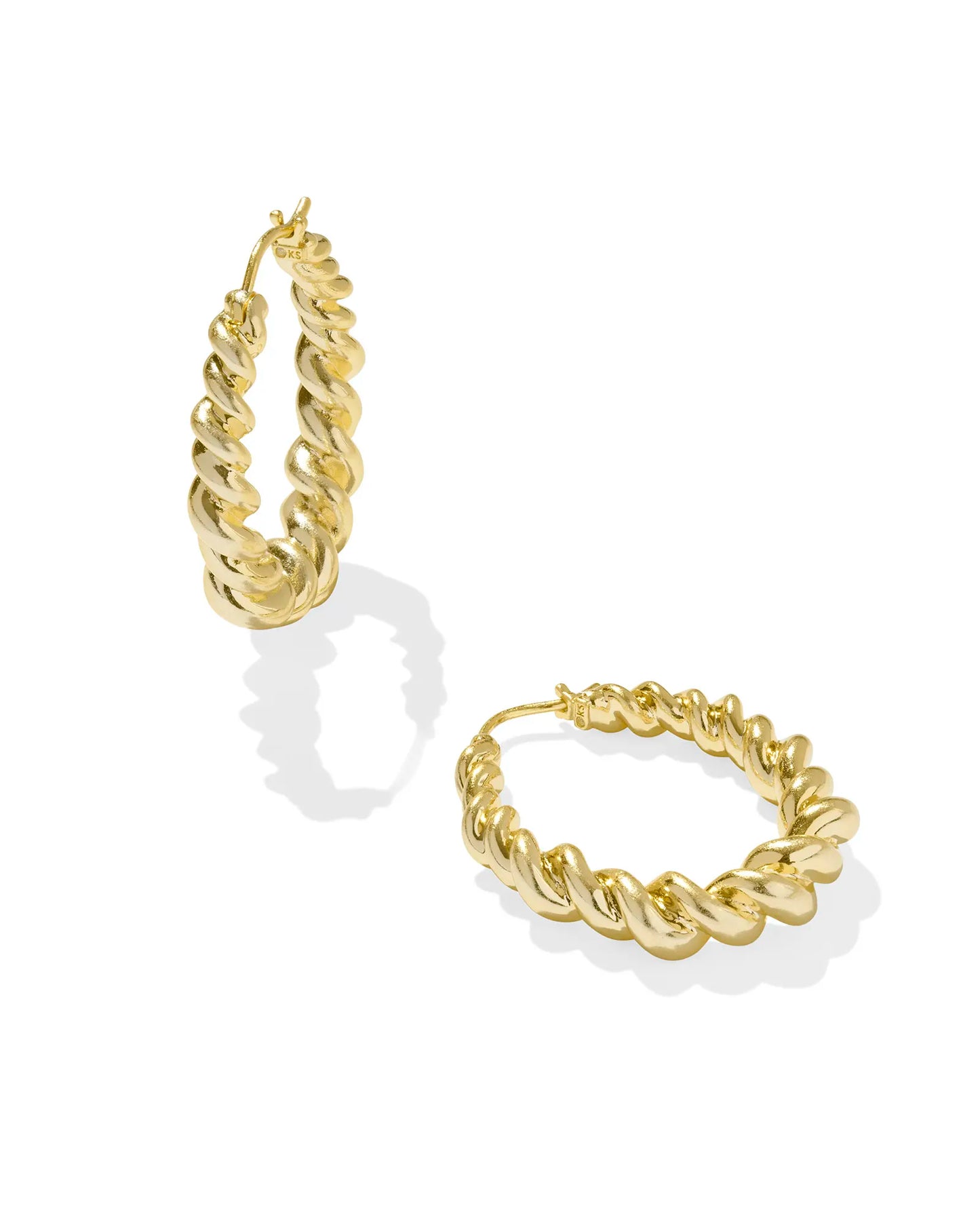 Kendra Scott Haisley Hoop Earrings Gold-Earrings-Kendra Scott-E00634GLD-The Twisted Chandelier