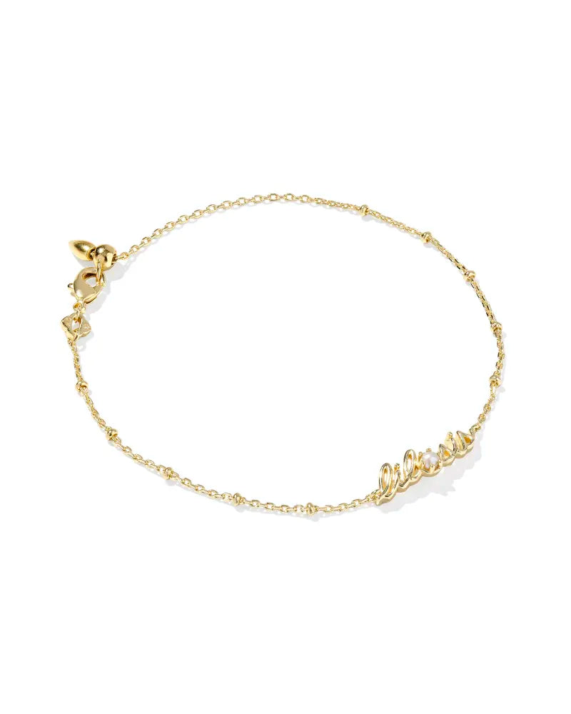 Kendra Scott Lil Sis Delicate Chain Bracelet Gold Freshwater Cultured Pearl-Bracelets-Kendra Scott-08/21/25,B00317GLD-The Twisted Chandelier