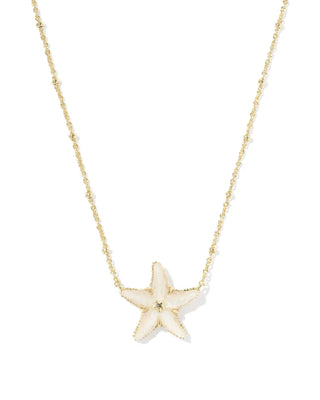 Kendra Scott Parker Starfish Short Pendant Necklace Gold Natural Mother Of Pearl-Necklace-Kendra Scott-N01533GLD-The Twisted Chandelier
