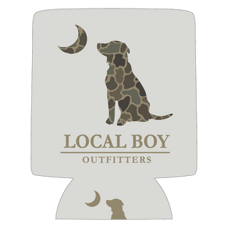 Local Boy Brush Camo Dog & Moon Koozie-Koozies-Local Boy Outfitters-Men's-The Twisted Chandelier