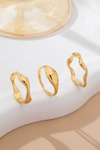 Multi-Band Statement Modern Stacked Wave Rings-JOSSLYN by wall to wall-80R256-The Twisted Chandelier