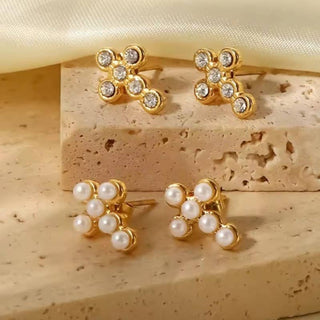 18K Stainless Steel Tarnish Free Stud Earrings-JOSSLYN by wall to wall-40E470-The Twisted Chandelier