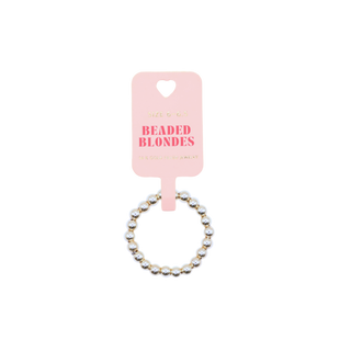 Lauren Beaded Band in Silver-Ring-Beaded Blondes-The Twisted Chandelier