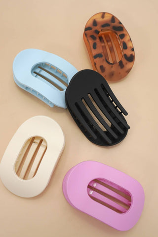 Jumbo Lay Flat Oval Hair Claw Clips Secure Styling-Hair Claws & Clips-JOSSLYN by wall to wall-40H982-The Twisted Chandelier