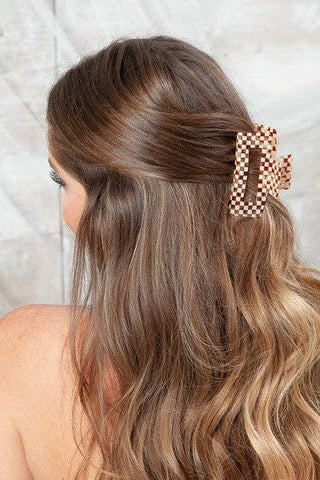 Rectangle Cellulose Hair Claw Clip-JOSSLYN by wall to wall-The Twisted Chandelier