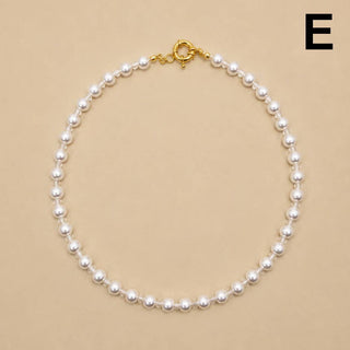 Natural Stone Semi-Precious Glass Mixed Necklace | 40NK9659-JOSSLYN by wall to wall-E-The Twisted Chandelier