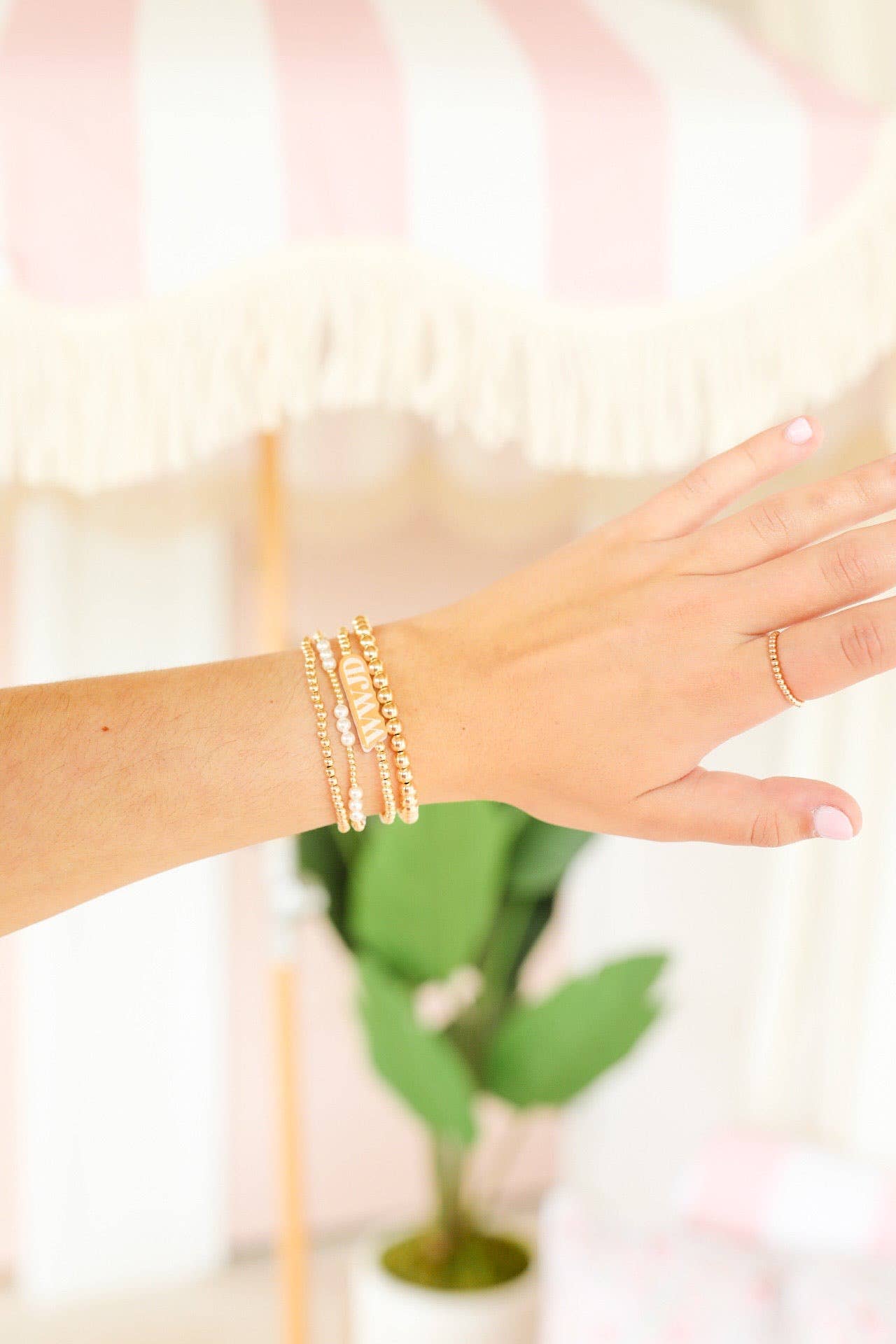 WWJD BB Bead Bracelet-Beaded Blondes-The Twisted Chandelier