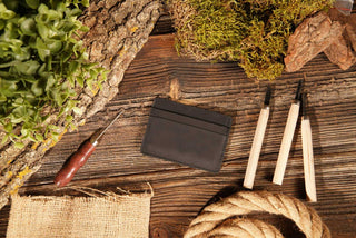 Men’s Leather Card Holder Wallet, Handmade Wallet for Men-American Leather Goods-Men's-The Twisted Chandelier