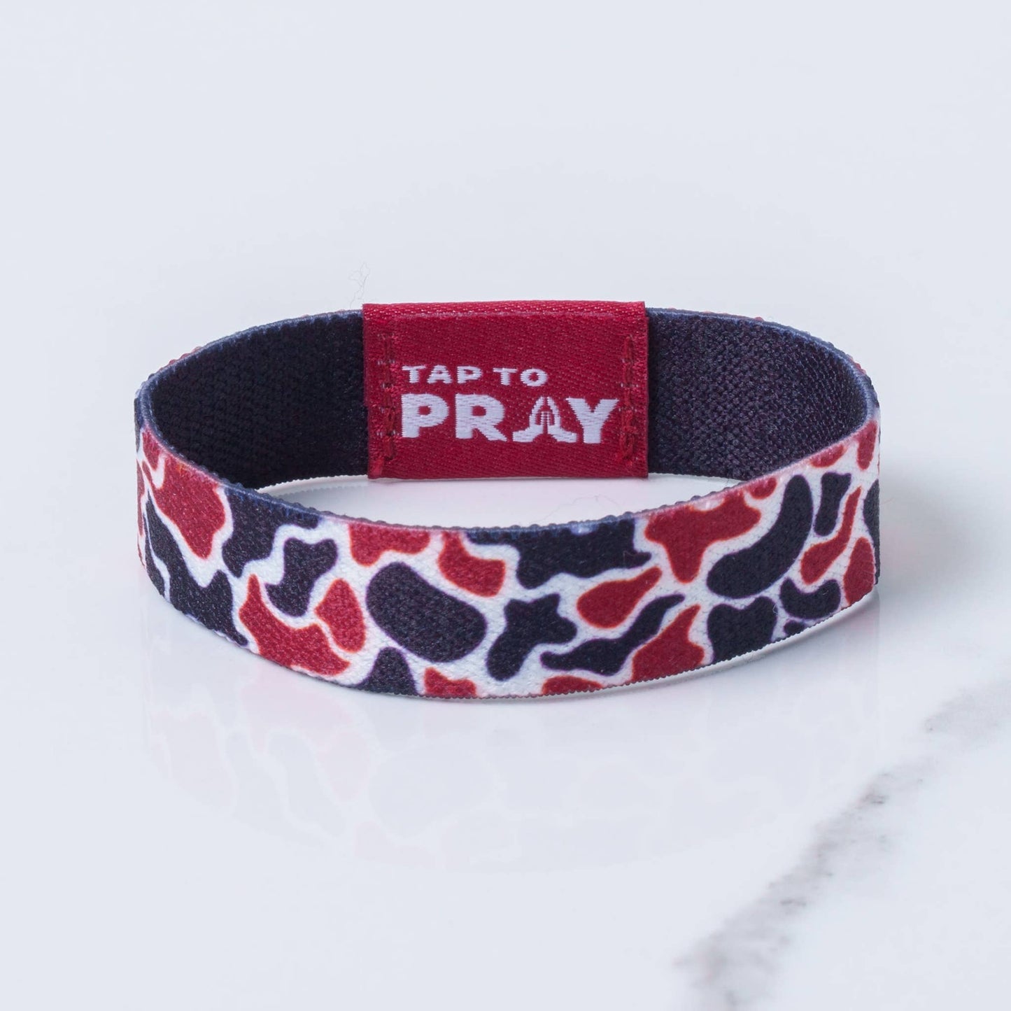 Tap To Pray™ Wristbands - Team Camo - Maroon & Black-Versible-The Twisted Chandelier