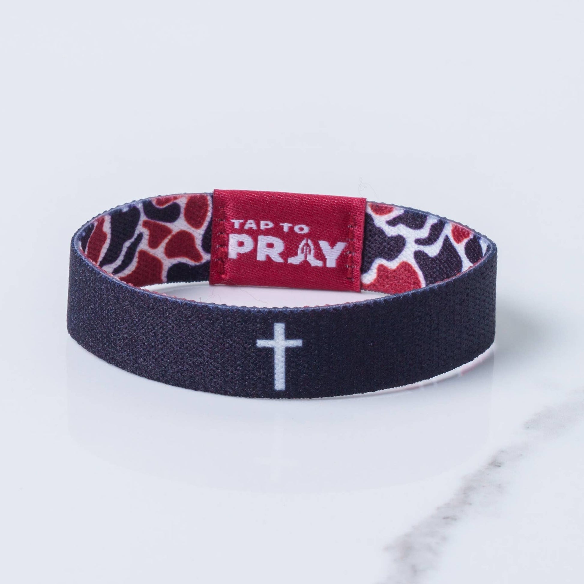 Tap To Pray™ Wristbands - Team Camo - Maroon & Black-Versible-The Twisted Chandelier