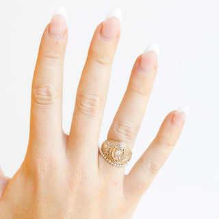 Lexi Beaded Band in Silver-Ring-Beaded Blondes-The Twisted Chandelier